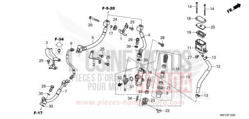REAR BRAKE MASTER CYLINDER CBR650RAM de 2021